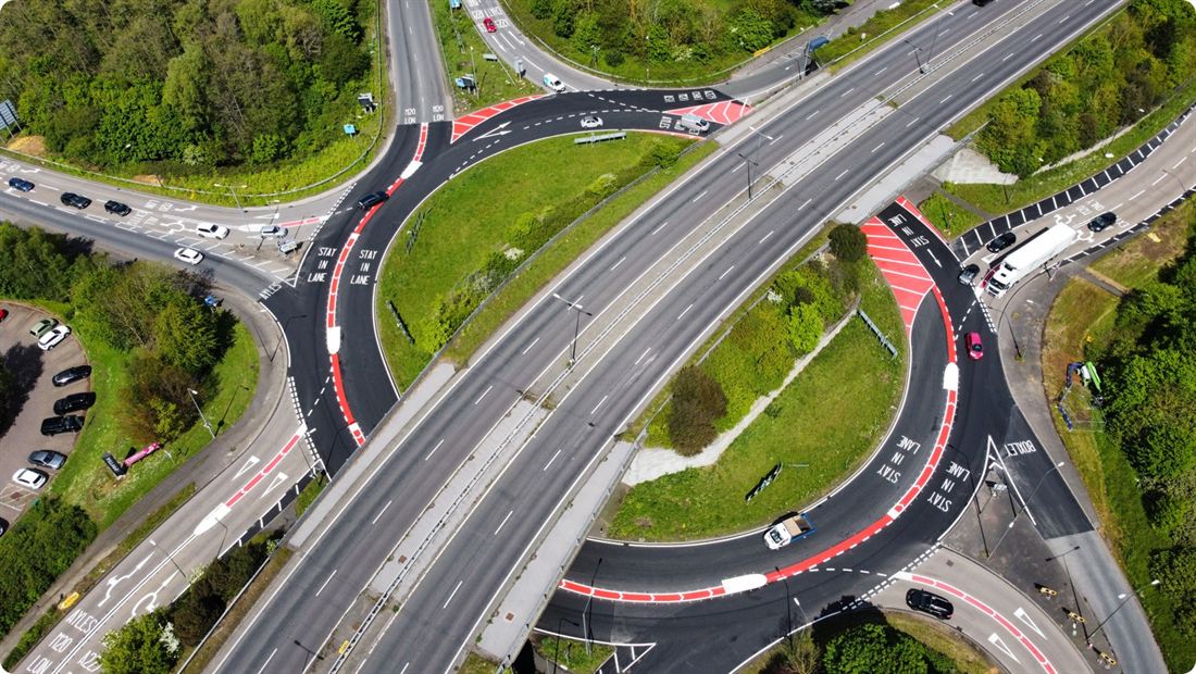 Running Horse Roundabout - completed highway works
